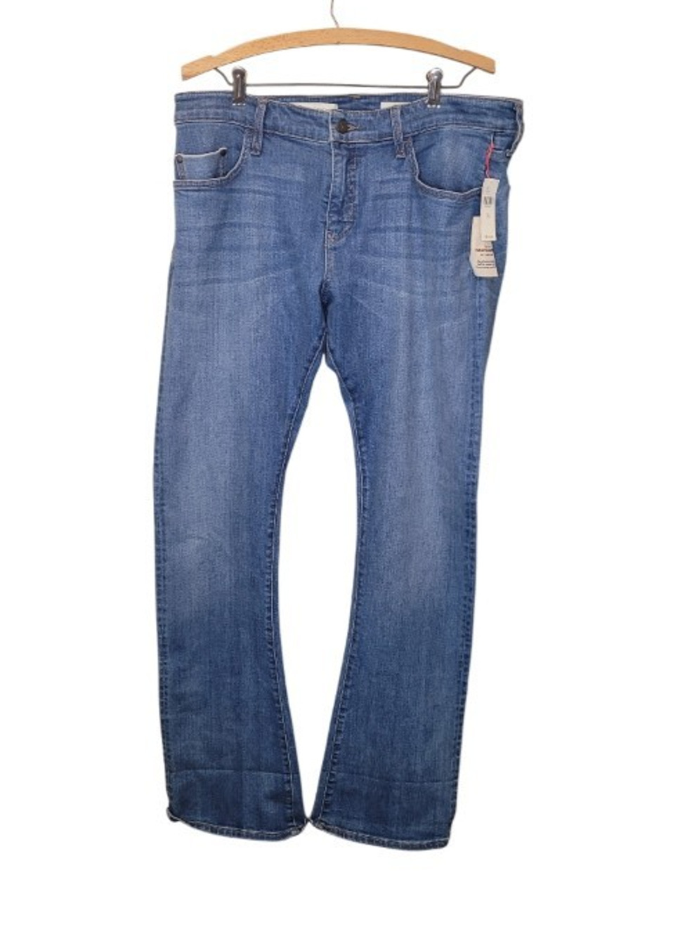 Pilcro And The Letterpress Parrallel Selvedge Blue Denim Straight Jeans 33 New